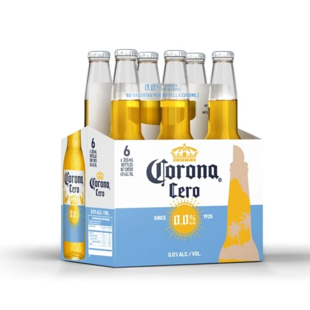 CERVEZA CORONA CERO BOTELLA SIX PACK 355ML